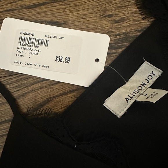 NWT Allison Joy Adley Lace Trim Cami - size large. - Picture 3 of 7